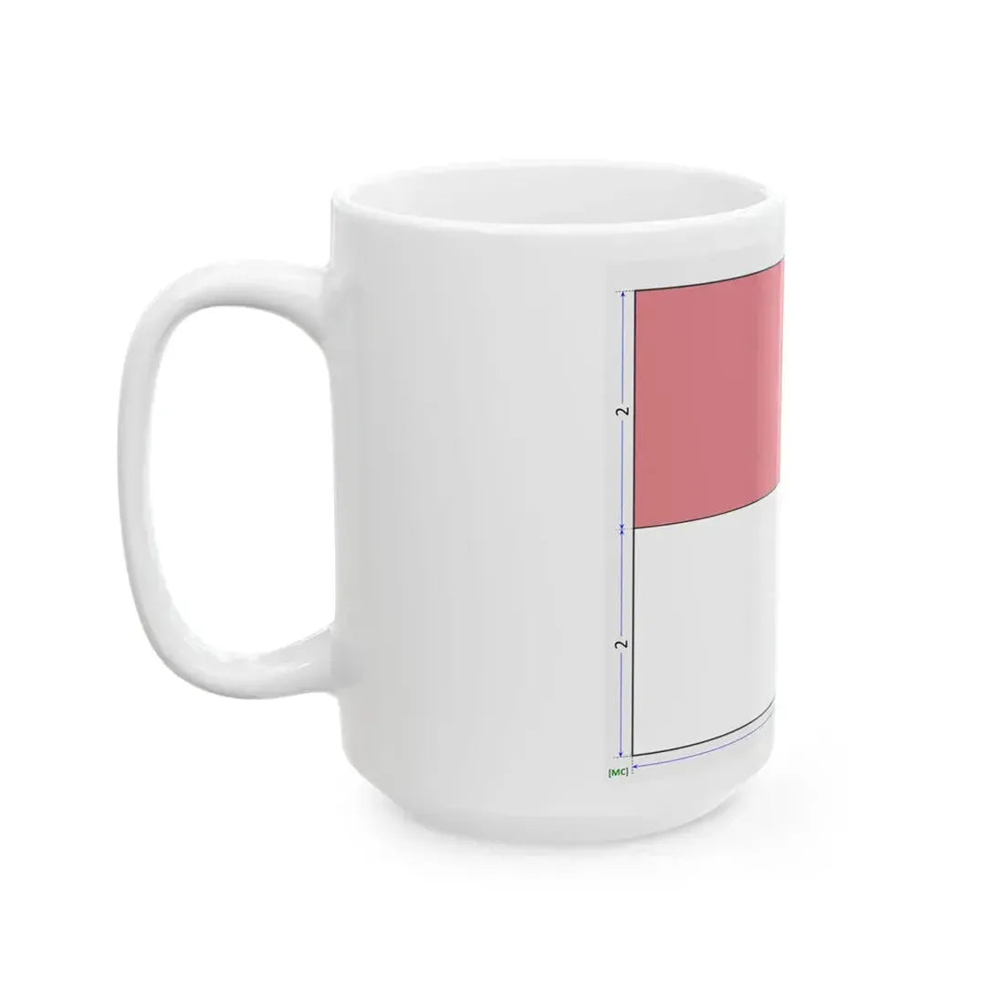 Flag of Monaco construction sheet (Monaco) White Coffee Mug - Go Mug Yourself