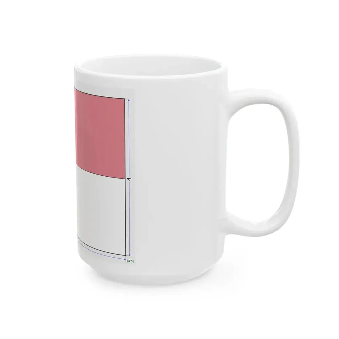Flag of Monaco construction sheet (Monaco) White Coffee Mug - Go Mug Yourself