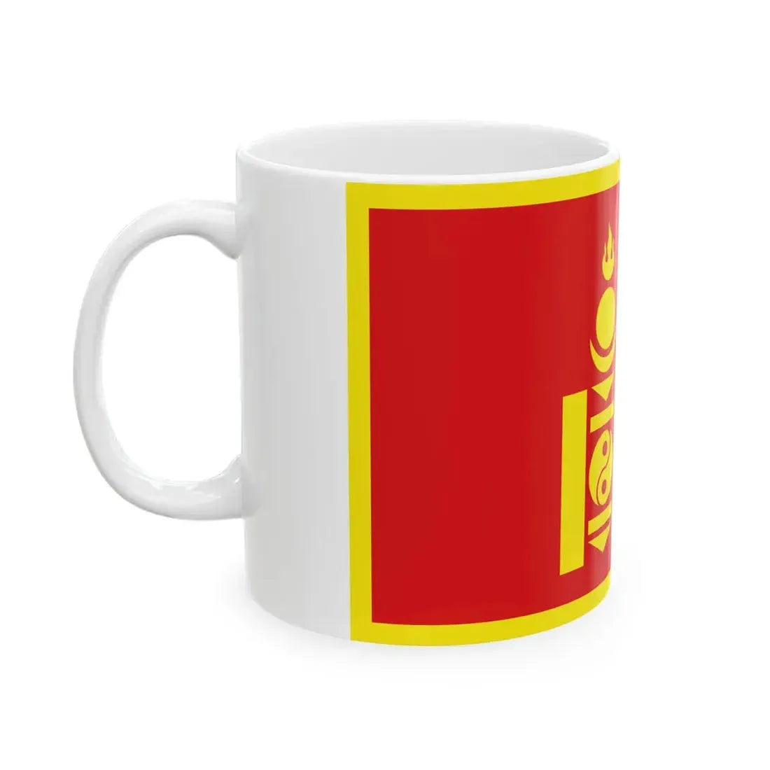 Flag of Mongolia 1911-1921 (Mongolia) White Coffee Mug - Go Mug Yourself