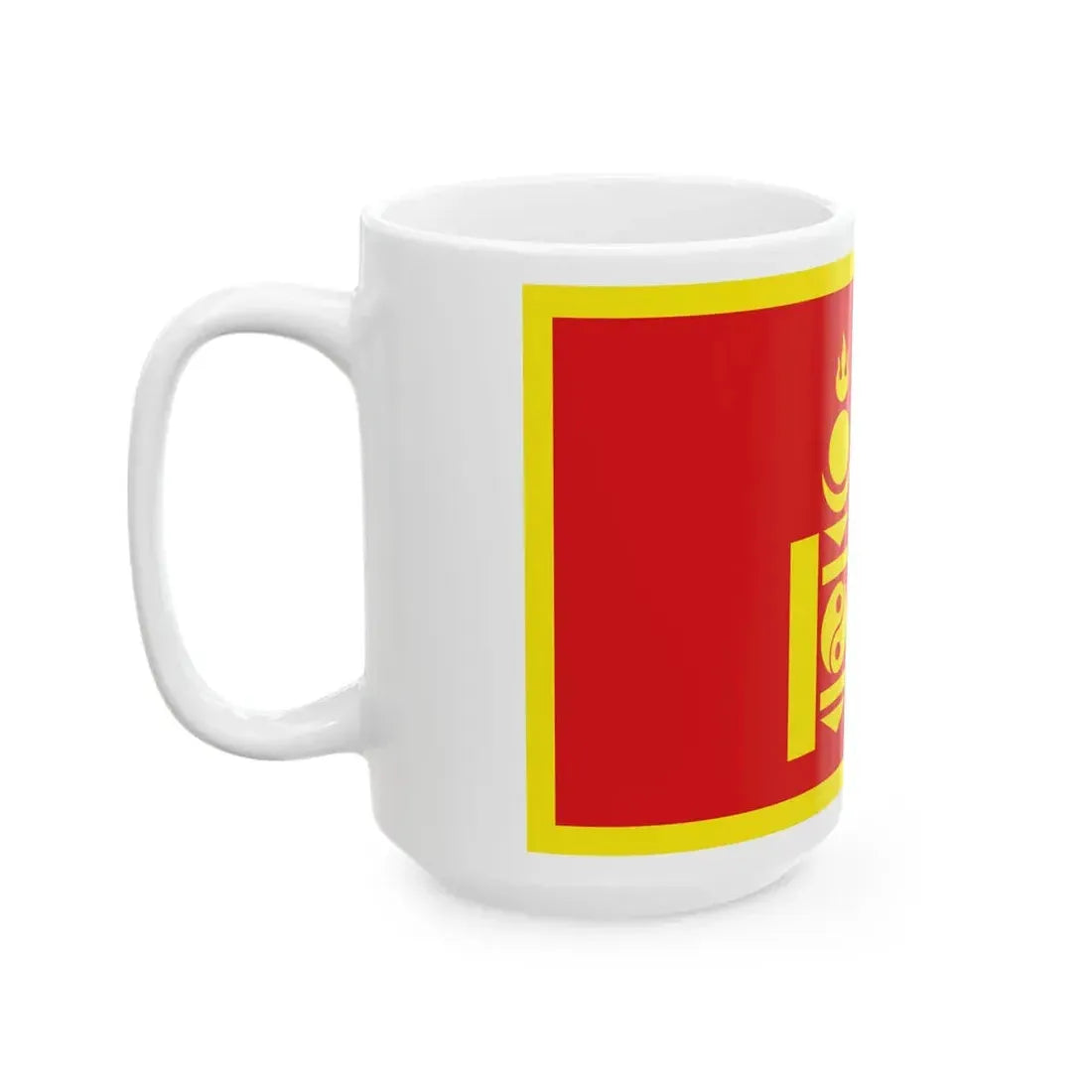 Flag of Mongolia 1911-1921 (Mongolia) White Coffee Mug - Go Mug Yourself