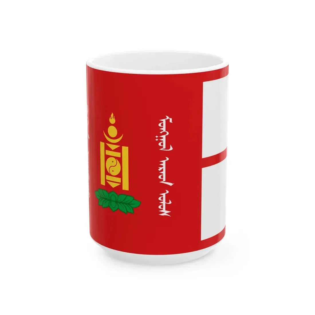 Flag of Mongolia 1924-1940 (Mongolia) White Coffee Mug 15oz - Go Mug Yourself
