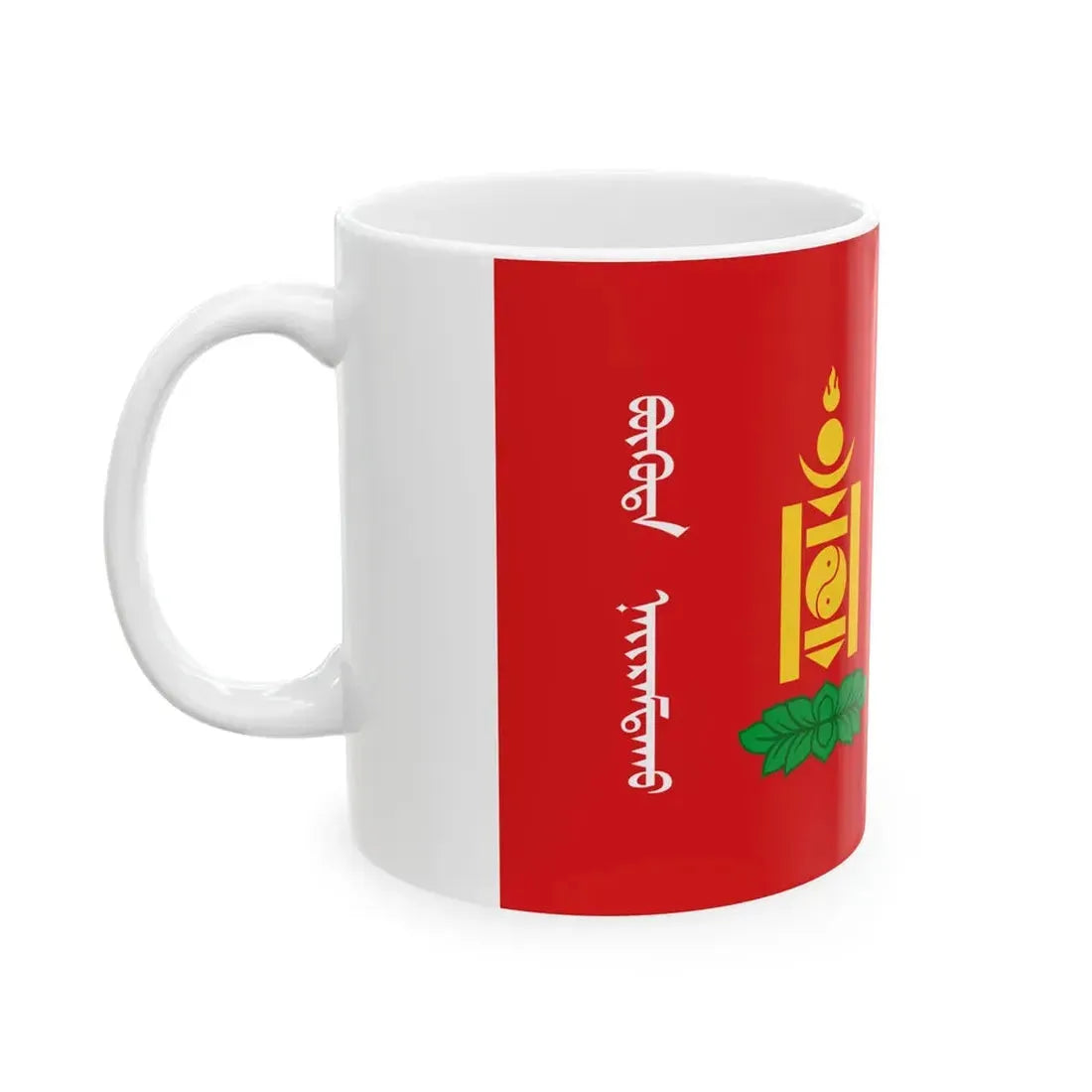 Flag of Mongolia 1924-1940 (Mongolia) White Coffee Mug - Go Mug Yourself