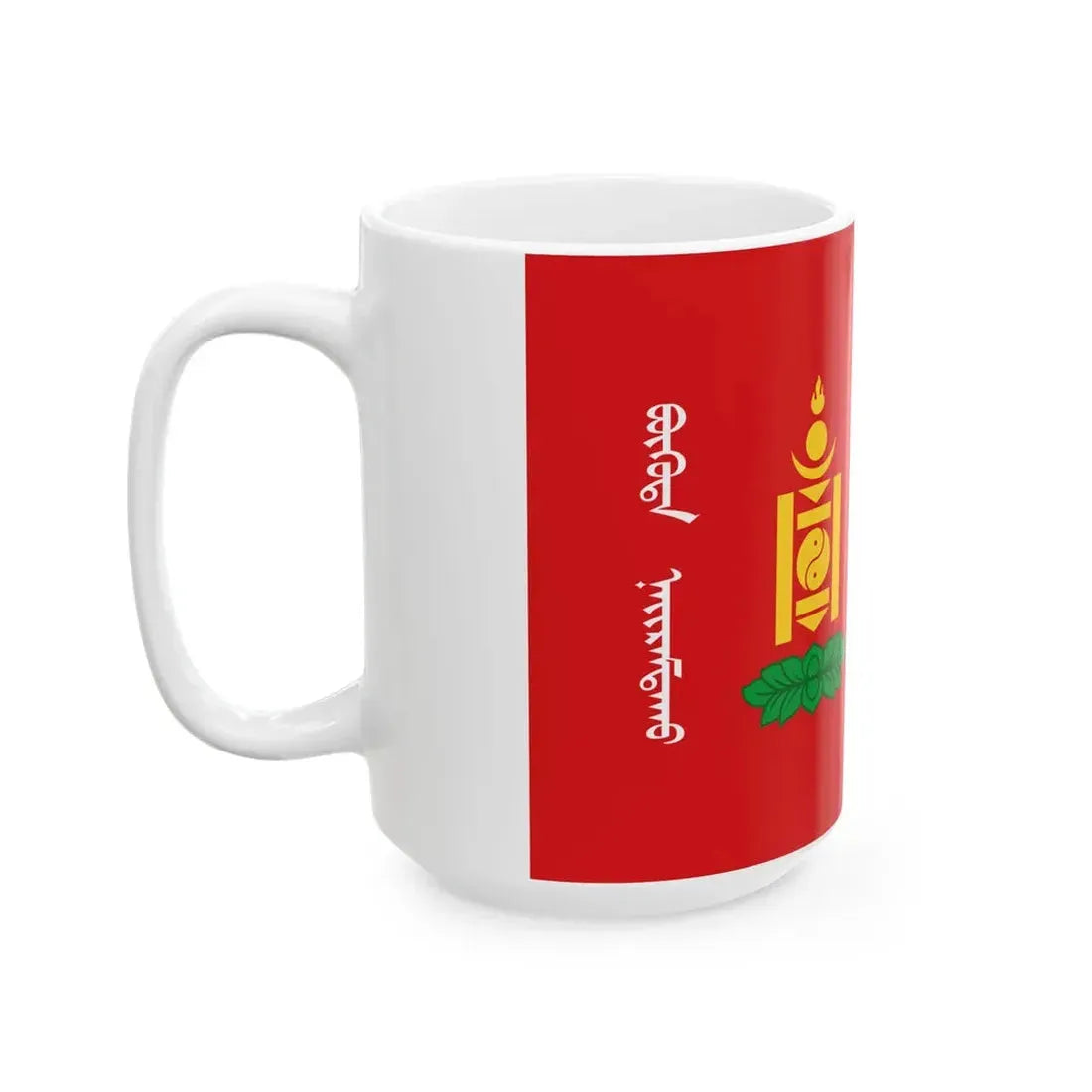 Flag of Mongolia 1924-1940 (Mongolia) White Coffee Mug - Go Mug Yourself