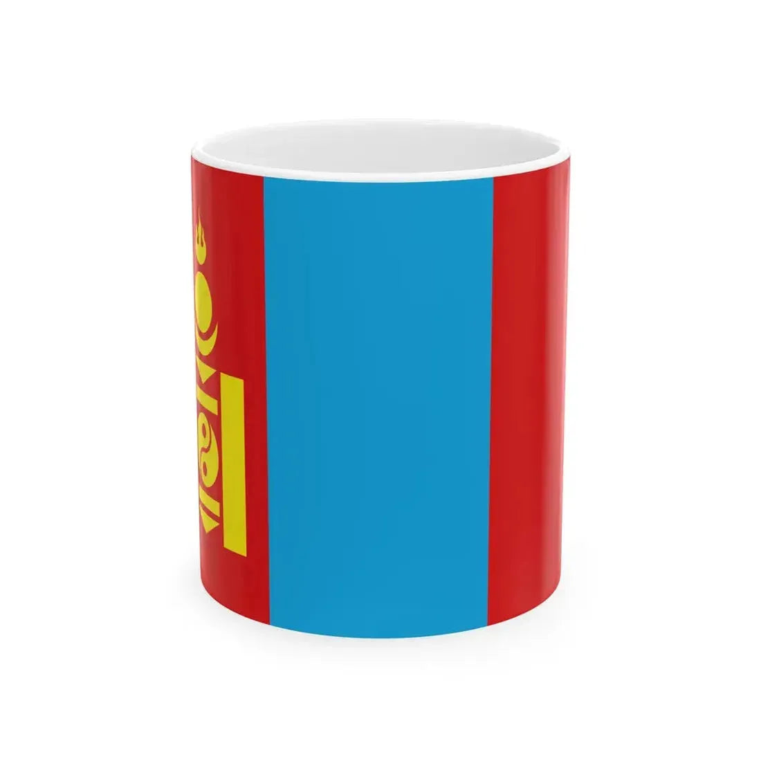 Flag of Mongolia 1992-2011 3-2 (Mongolia) White Coffee Mug 11oz - Go Mug Yourself