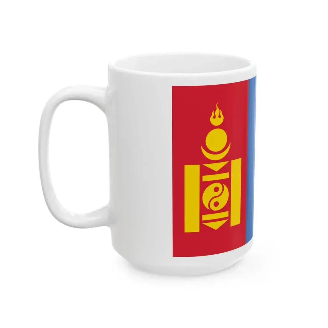 Flag of Mongolia 3-2 (Mongolia) White Coffee Mug - Go Mug Yourself