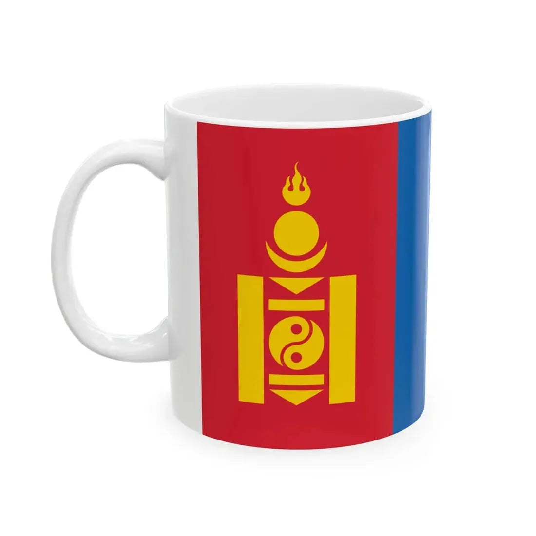 Flag of Mongolia (Mongolia) White Coffee Mug - Go Mug Yourself