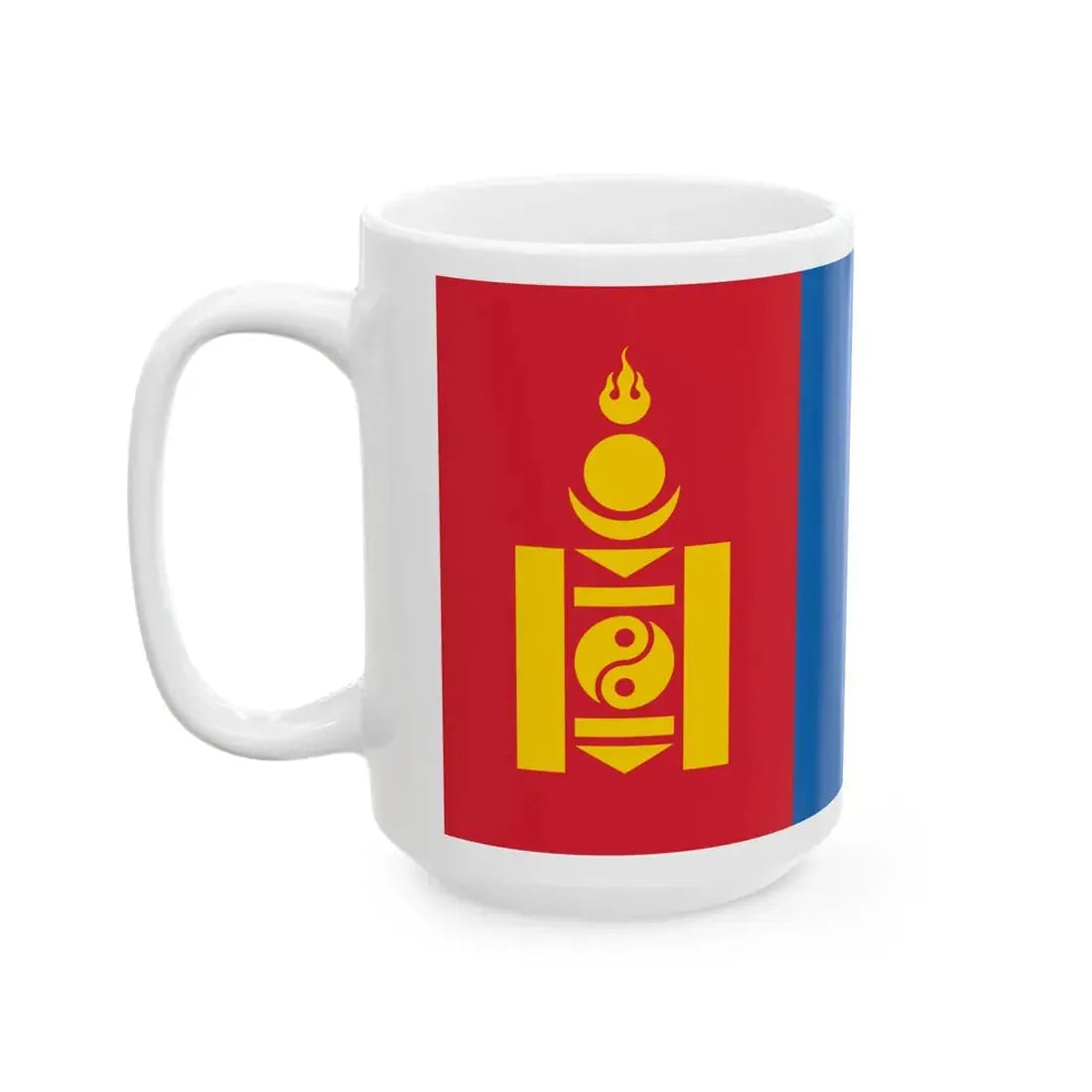 Flag of Mongolia (Mongolia) White Coffee Mug - Go Mug Yourself