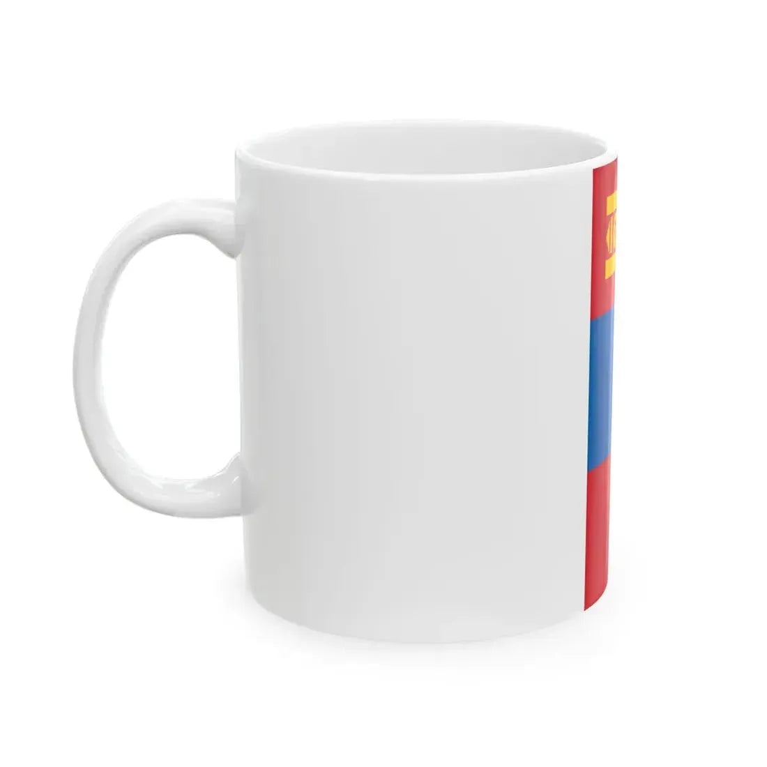 Flag of Mongolia vertical (Mongolia) White Coffee Mug - Go Mug Yourself