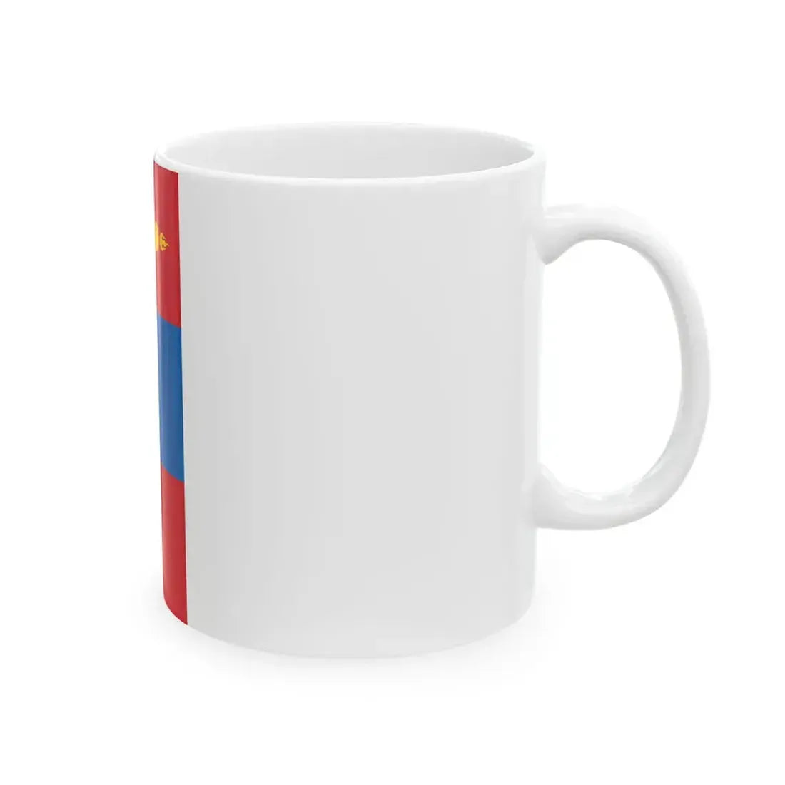 Flag of Mongolia vertical (Mongolia) White Coffee Mug - Go Mug Yourself