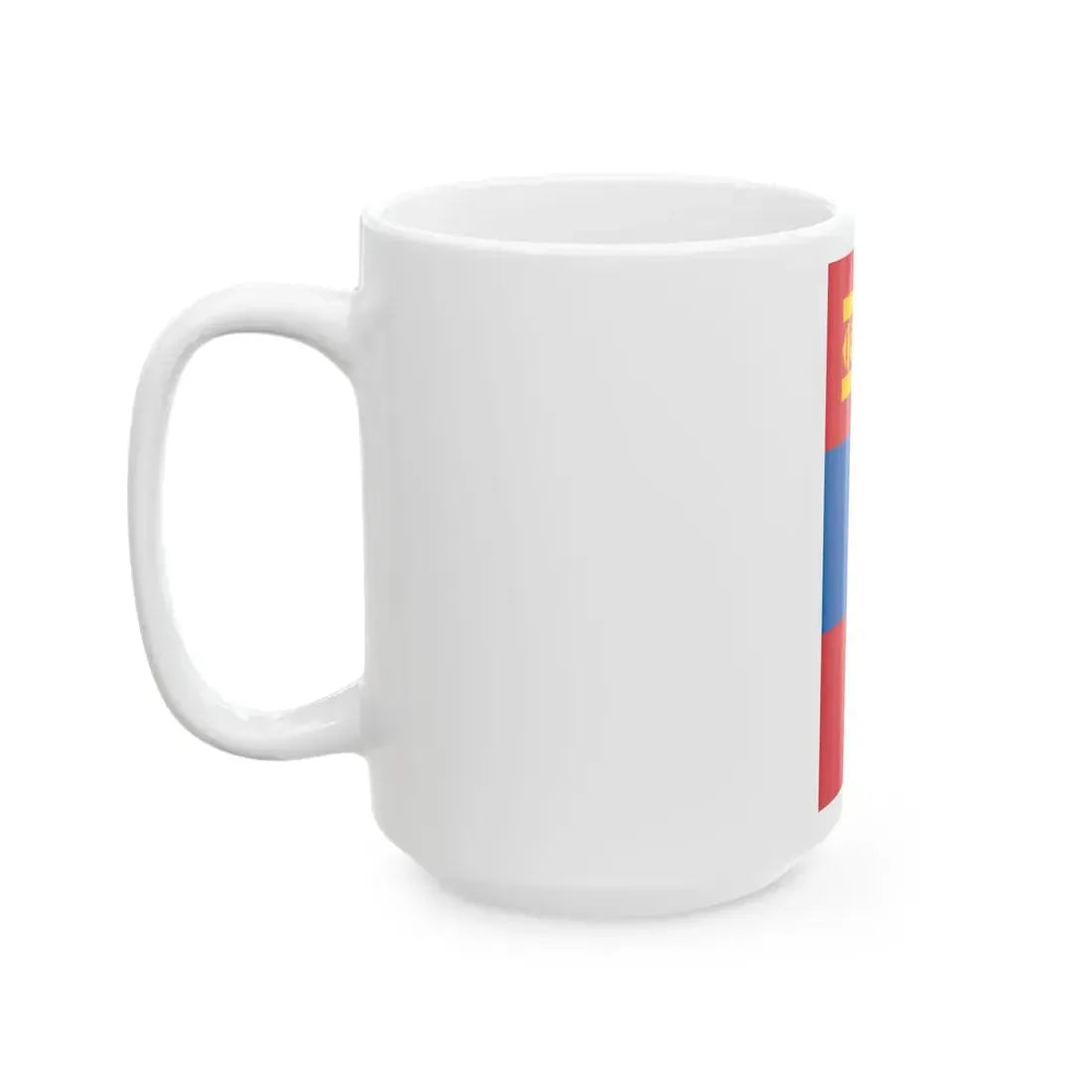 Flag of Mongolia vertical (Mongolia) White Coffee Mug - Go Mug Yourself