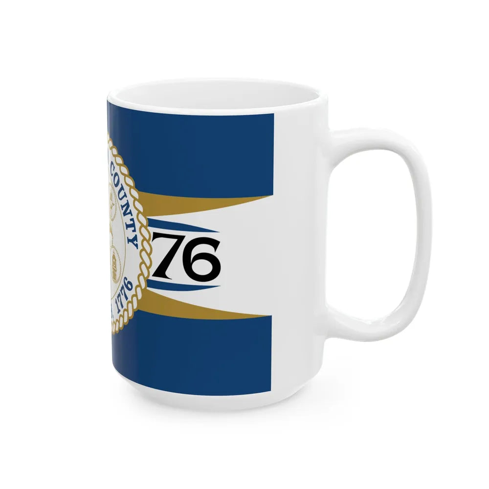 Flag of Monongalia County West Virginia (United States) White Coffee Mug - Go Mug Yourself