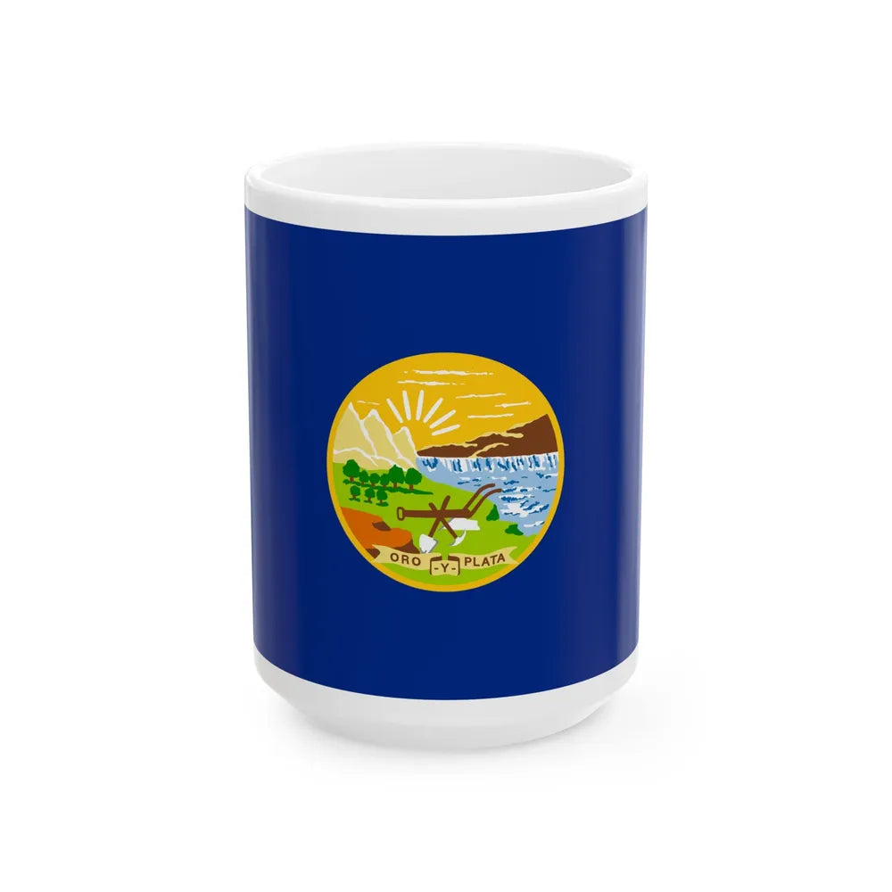 Flag of Montana 1905-1981 (United States) White Coffee Mug 15oz - Go Mug Yourself