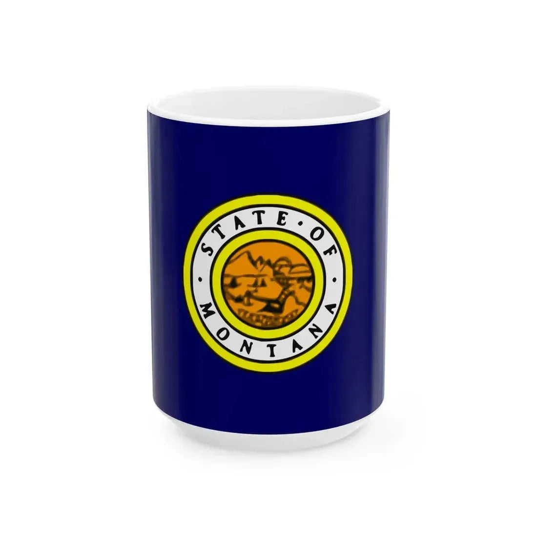 Flag of Montana 1943 (United States) White Coffee Mug 15oz - Go Mug Yourself