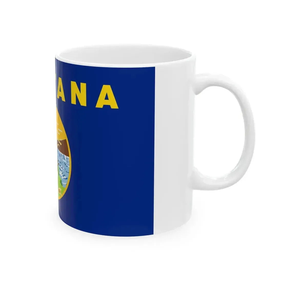 Flag of Montana 3-2 (United States) White Coffee Mug - Go Mug Yourself