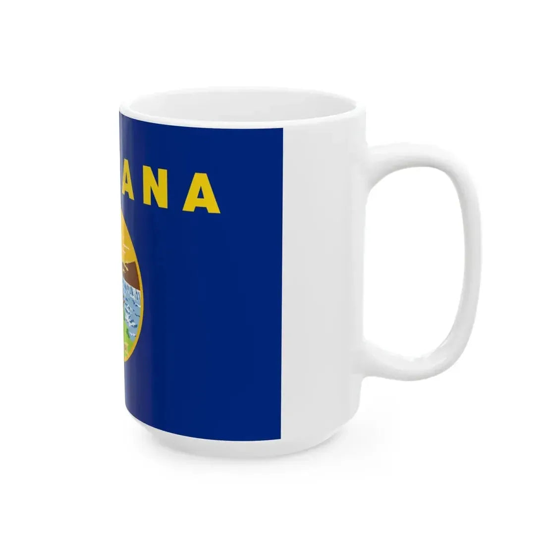 Flag of Montana 3-2 (United States) White Coffee Mug - Go Mug Yourself