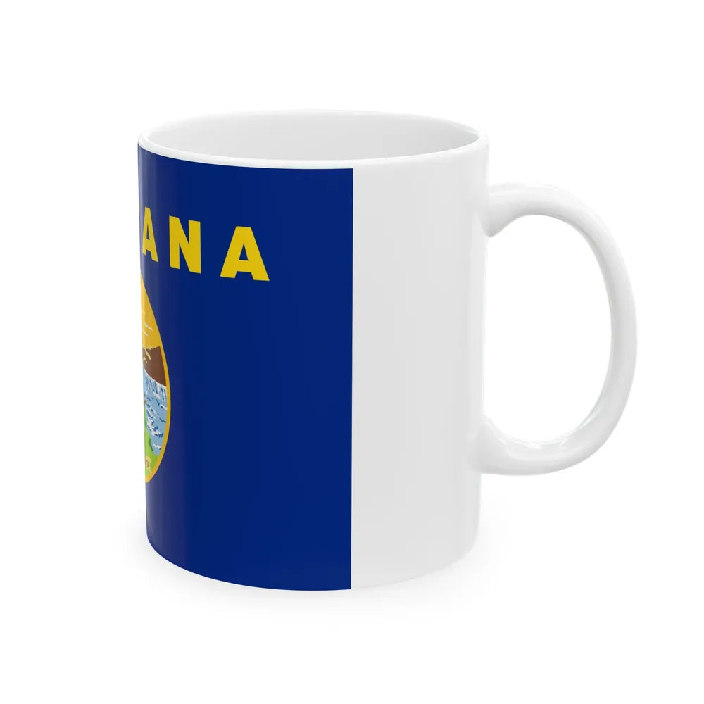 Flag of Montana (United States) White Coffee Mug - Go Mug Yourself