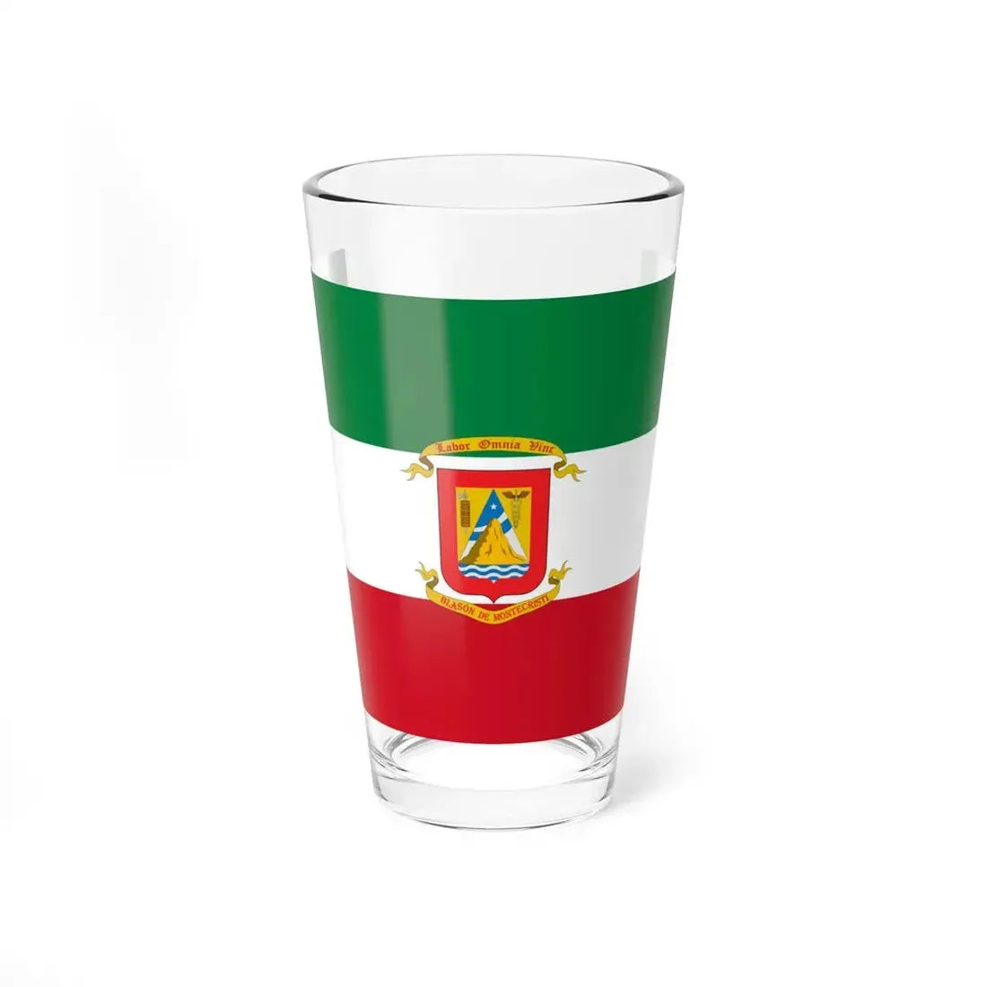 Flag of Montecristi Ecuador (Ecuador) Pint Glass 16oz 16oz - Go Mug Yourself