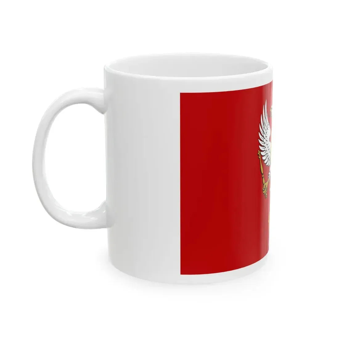 Flag of Montenegro 1852-1860 3-2 (Montenegro) White Coffee Mug - Go Mug Yourself