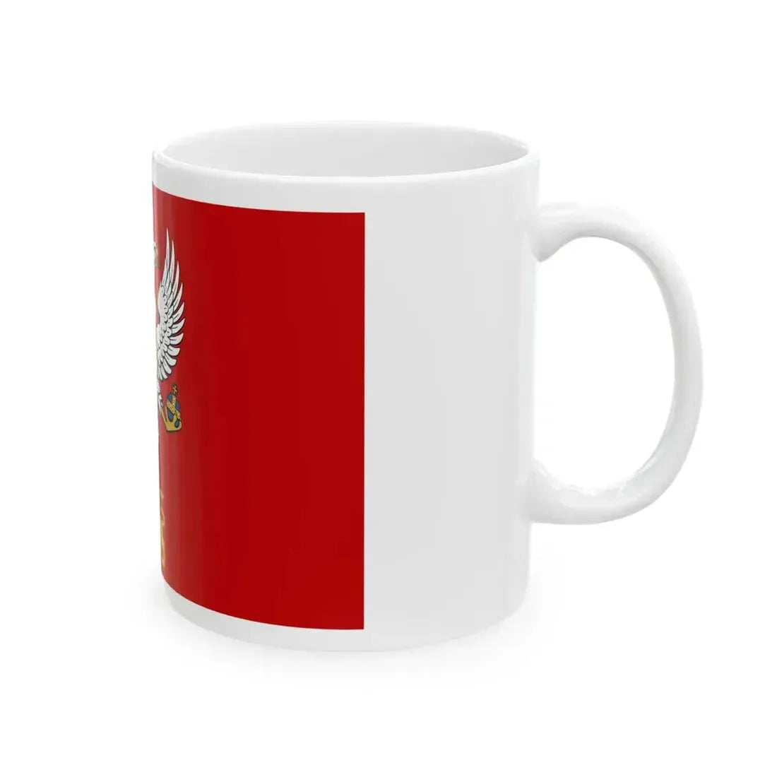Flag of Montenegro 1852-1860 3-2 (Montenegro) White Coffee Mug - Go Mug Yourself