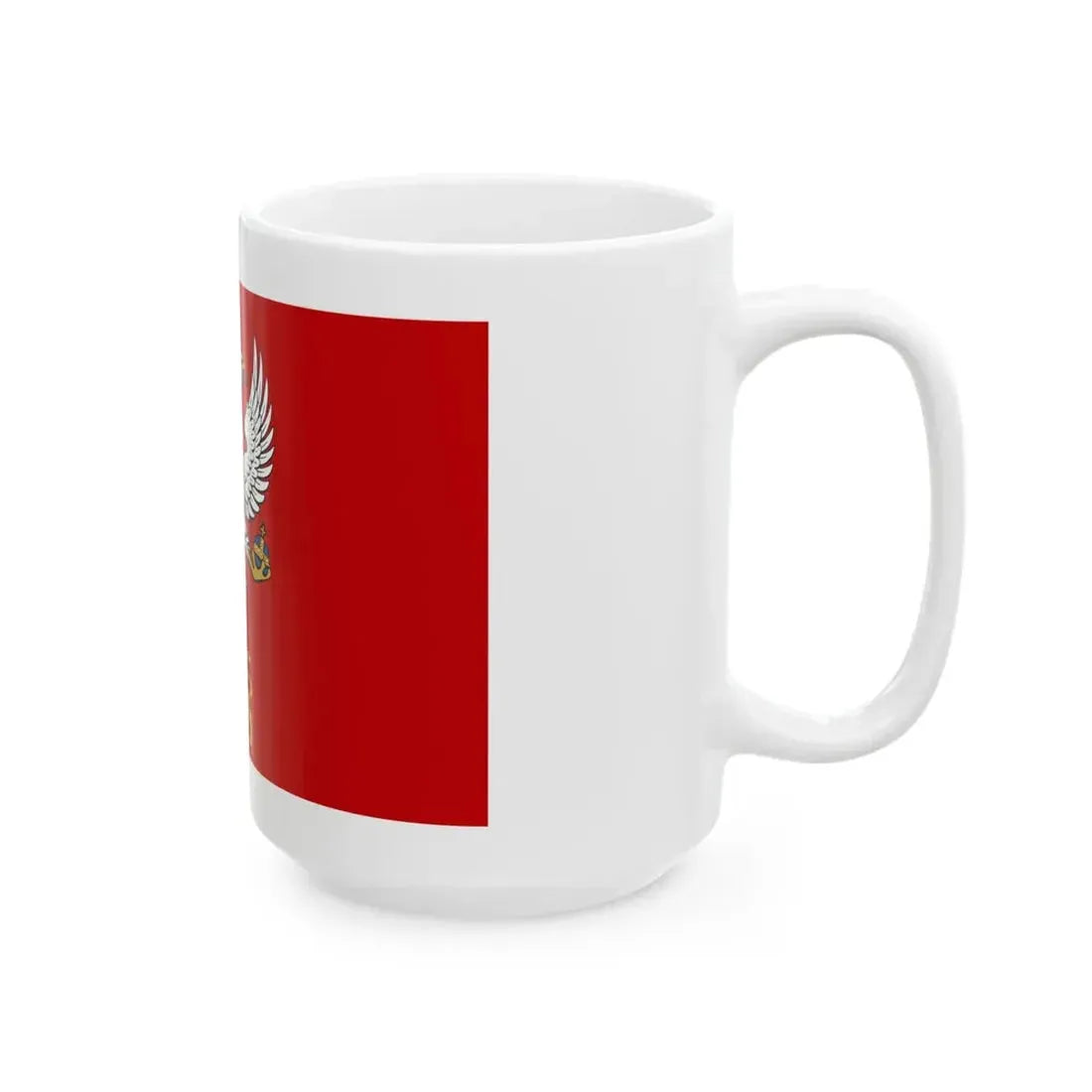 Flag of Montenegro 1852-1860 3-2 (Montenegro) White Coffee Mug - Go Mug Yourself