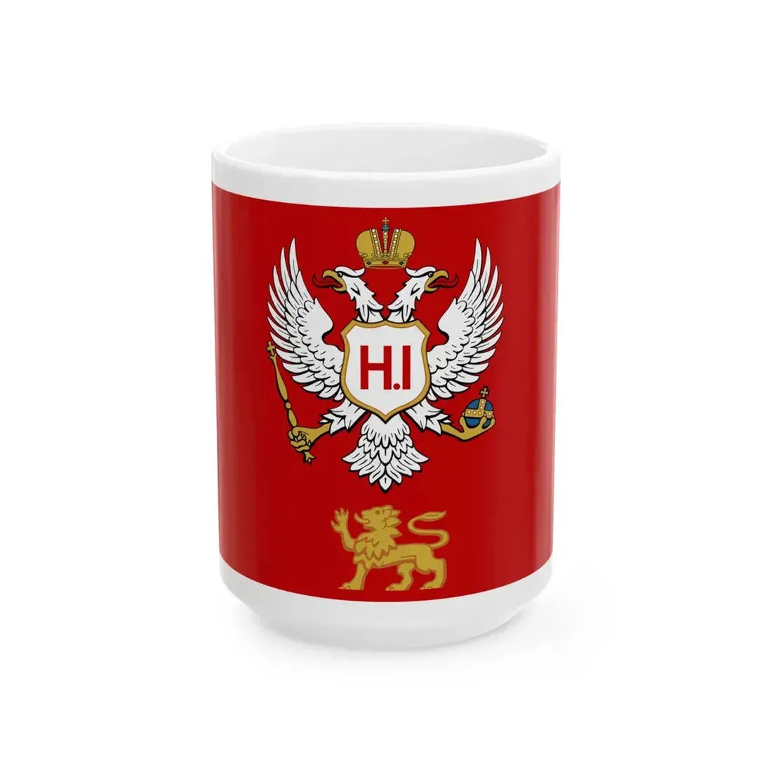 Flag of Montenegro 1860-1905 3-2 (Montenegro) White Coffee Mug 15oz - Go Mug Yourself