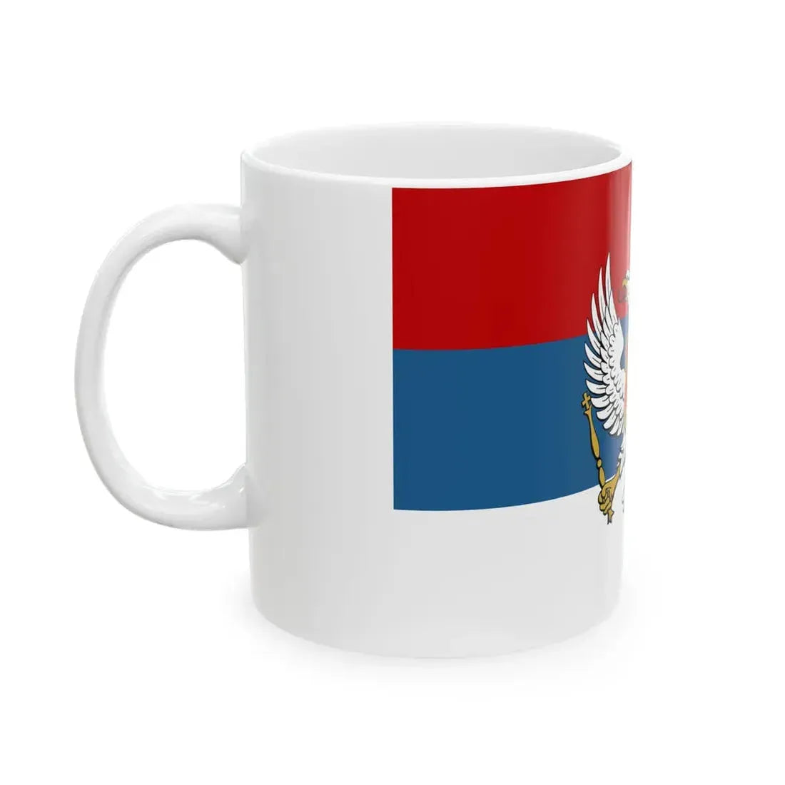 Flag of Montenegro 1905-1918 (Montenegro) White Coffee Mug - Go Mug Yourself