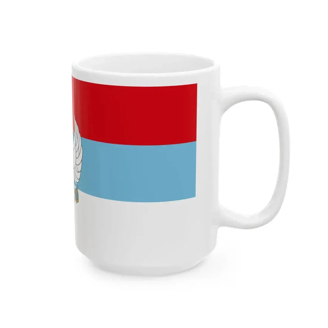 Flag of Montenegro 1993-2004 with coat of arms (Montenegro) White Coffee Mug - Go Mug Yourself