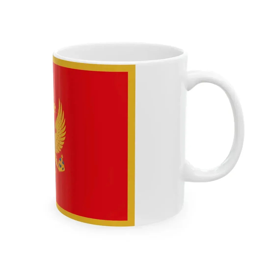 Flag of Montenegro 3-2 (Montenegro) White Coffee Mug - Go Mug Yourself