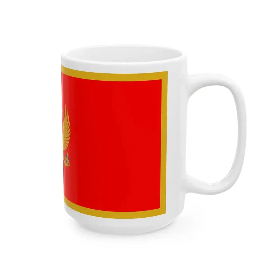 Flag of Montenegro CMYK (Montenegro) White Coffee Mug - Go Mug Yourself