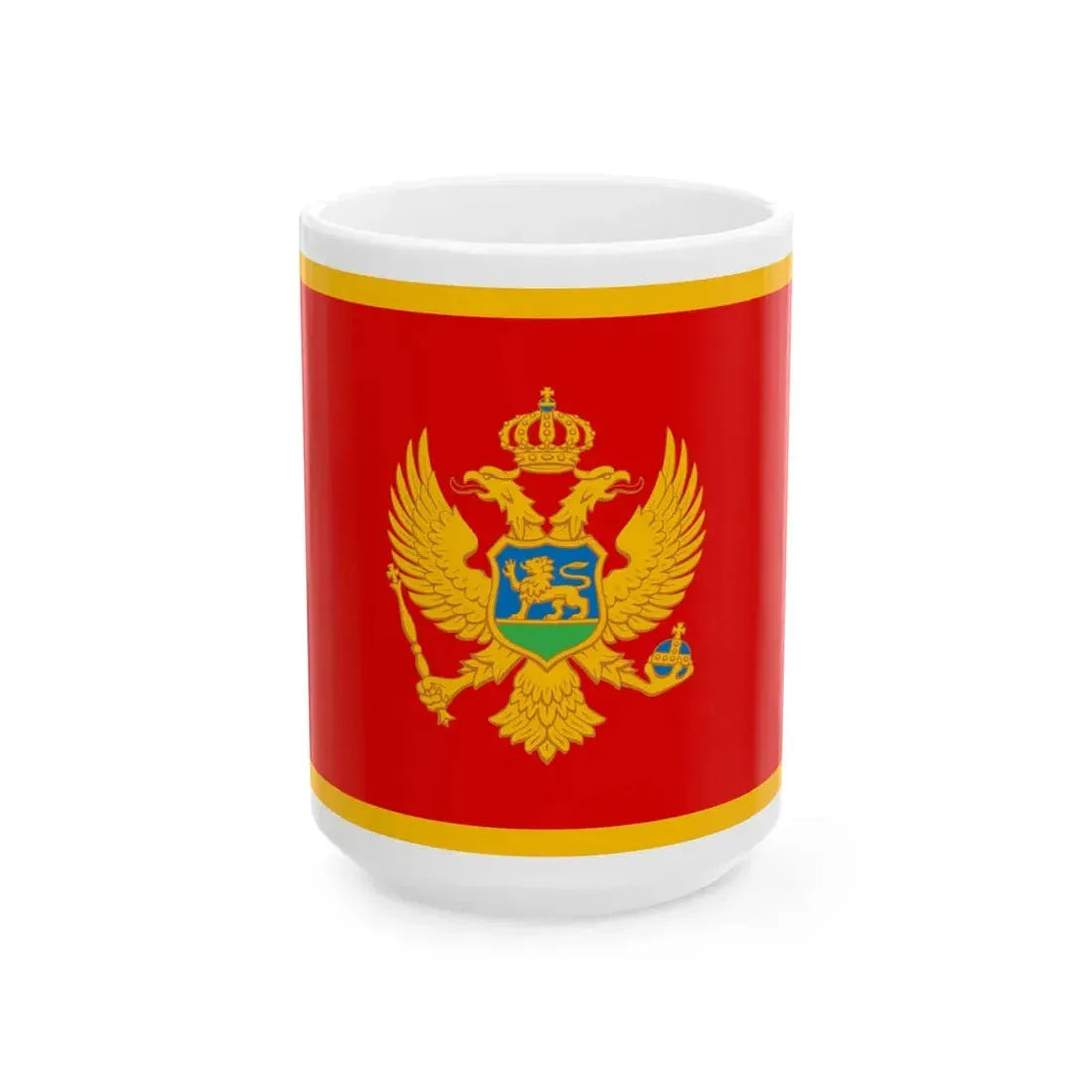 Flag of Montenegro (Montenegro) White Coffee Mug 15oz - Go Mug Yourself