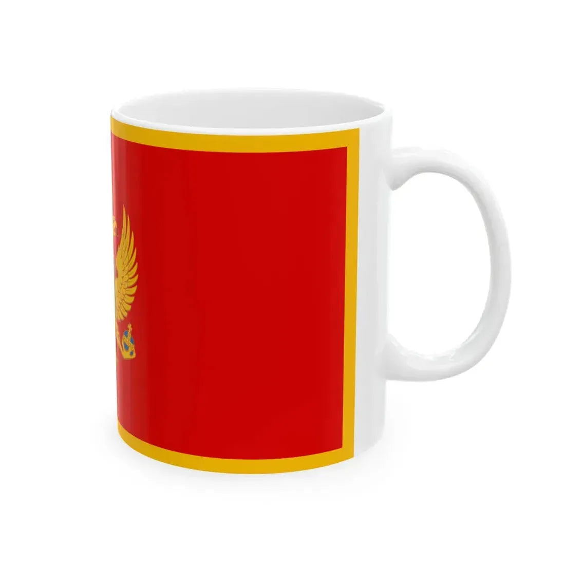 Flag of Montenegro (Montenegro) White Coffee Mug - Go Mug Yourself