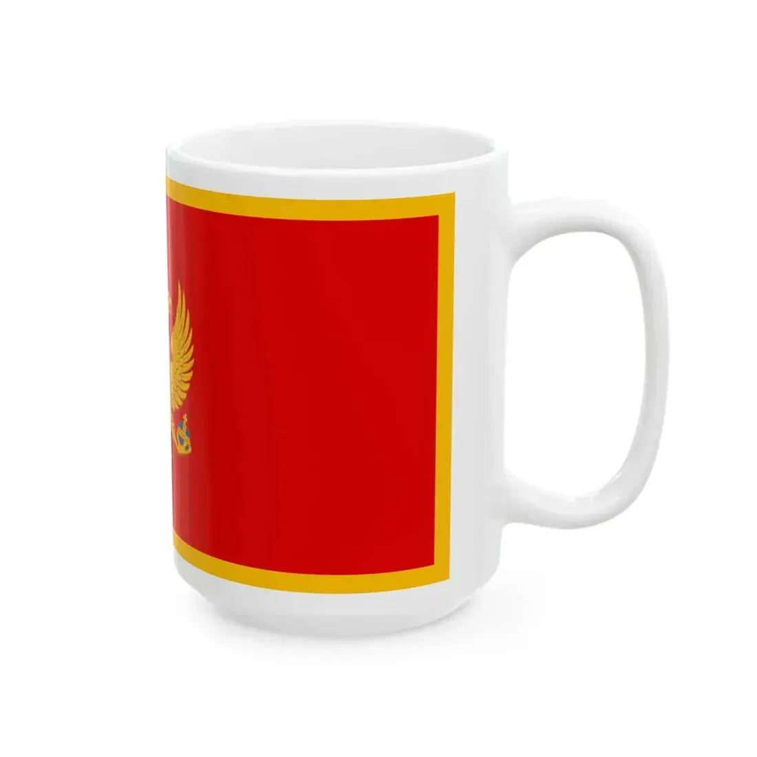 Flag of Montenegro (Montenegro) White Coffee Mug - Go Mug Yourself