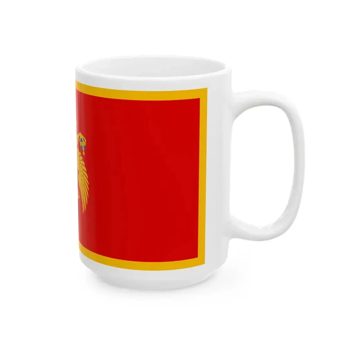 Flag of Montenegro upside down (Montenegro) White Coffee Mug - Go Mug Yourself