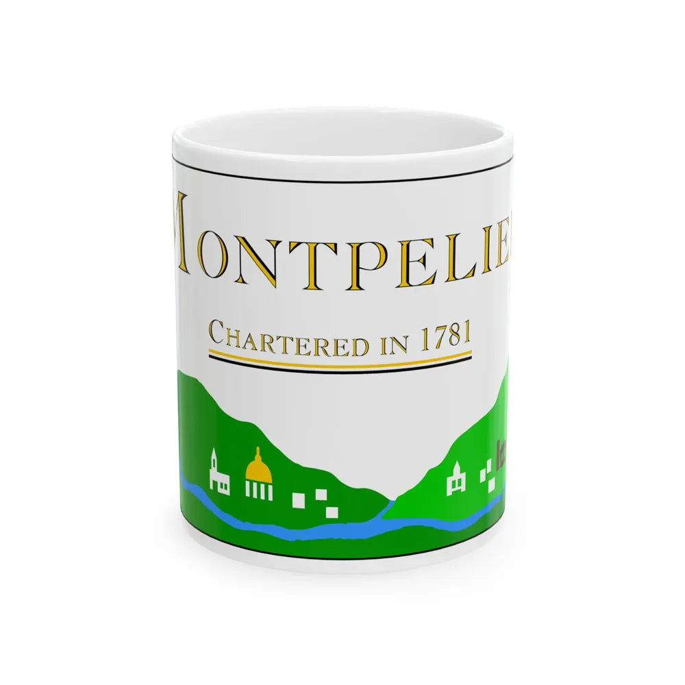 Flag of Montpelier Vermont 2000-2017 (United States) White Coffee Mug 11oz - Go Mug Yourself