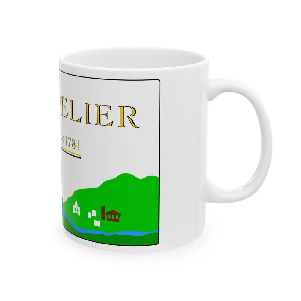 Flag of Montpelier Vermont 2000-2017 (United States) White Coffee Mug - Go Mug Yourself