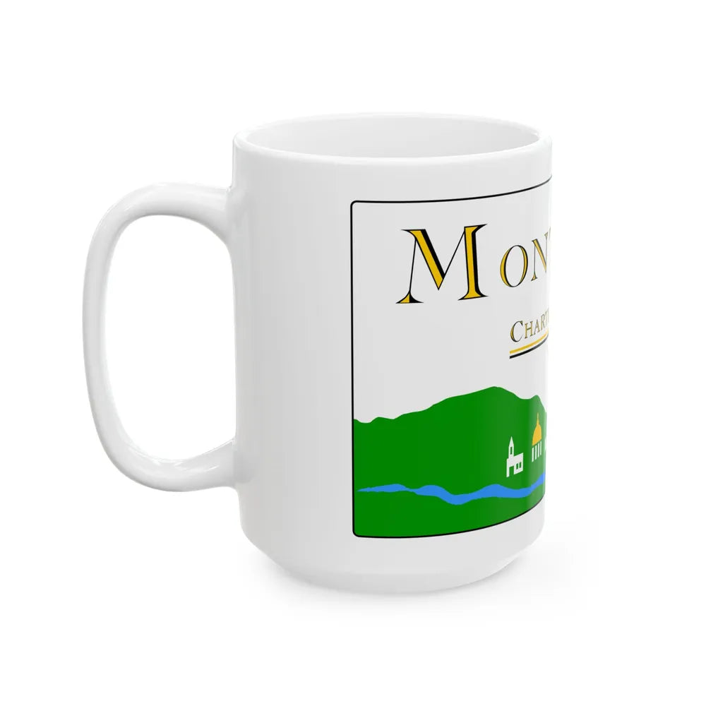 Flag of Montpelier Vermont 2000-2017 (United States) White Coffee Mug - Go Mug Yourself