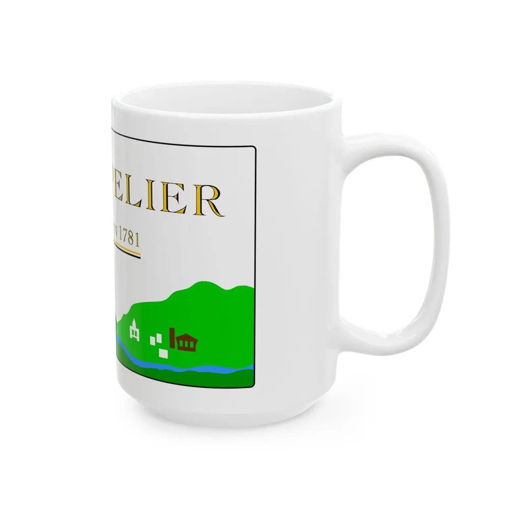 Flag of Montpelier Vermont 2000-2017 (United States) White Coffee Mug - Go Mug Yourself