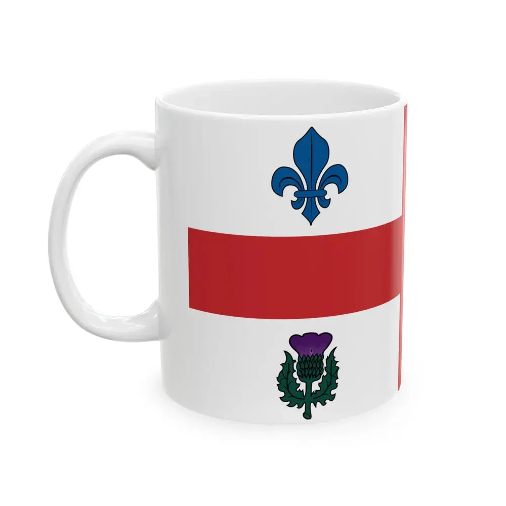 Flag of Montreal 1939 to 2017 Canada - White Coffee Mug - Go Mug Yourself
