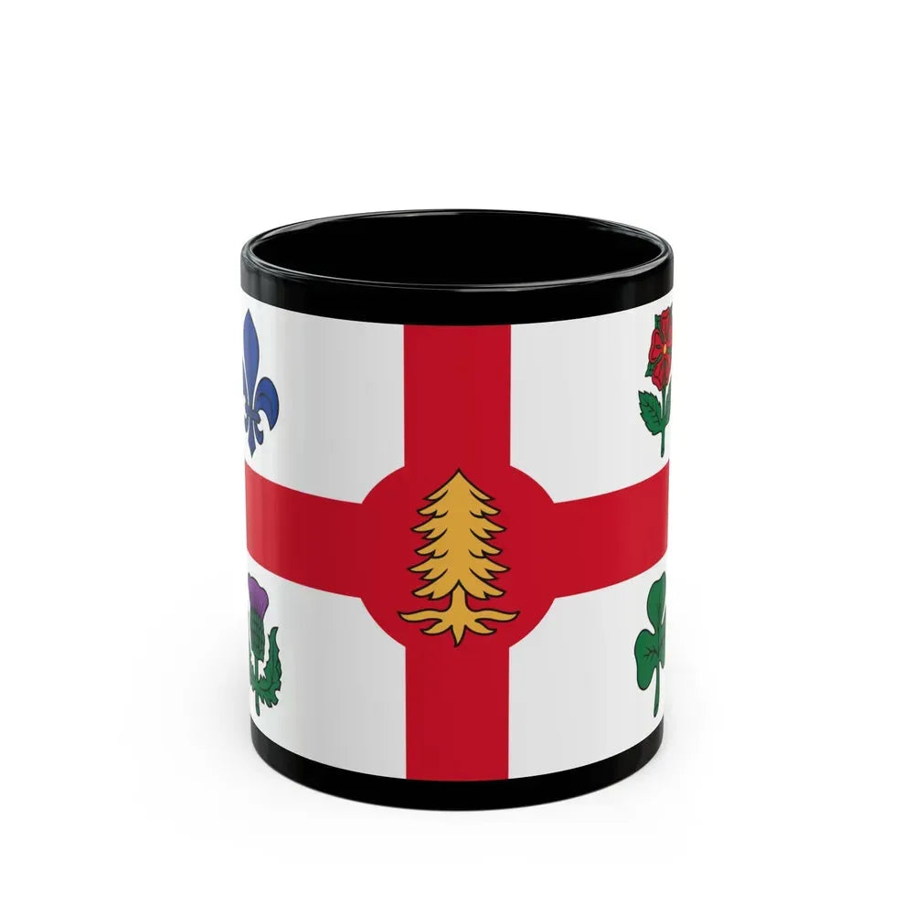Flag of Montreal Canada - Black Coffee Mug 11oz - Go Mug Yourself