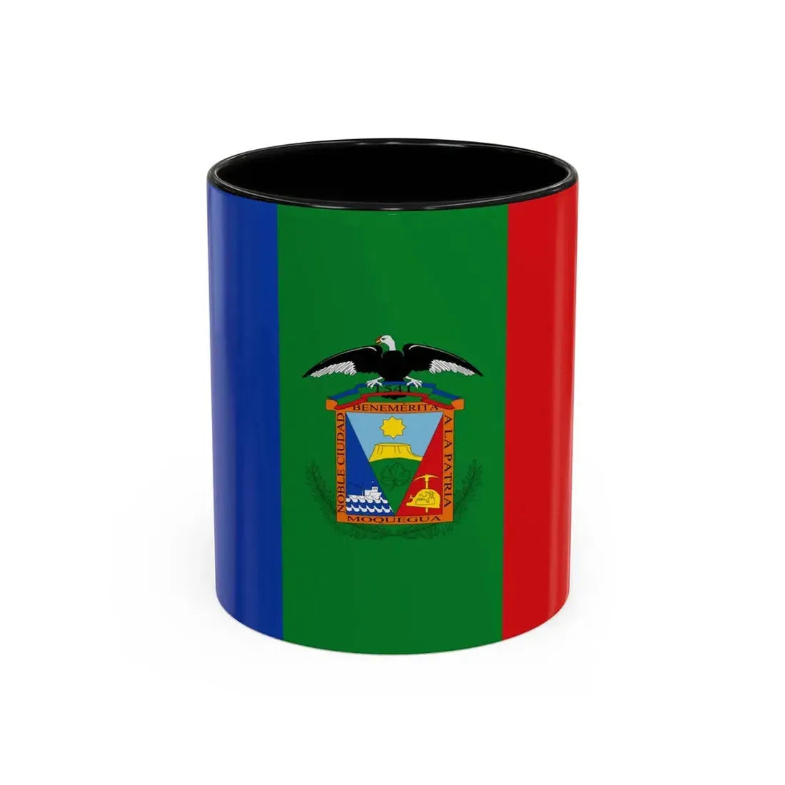 Flag of Moquegua capital of the Moquegua Region Peru - Accent Coffee Mug 11oz Black - Go Mug Yourself