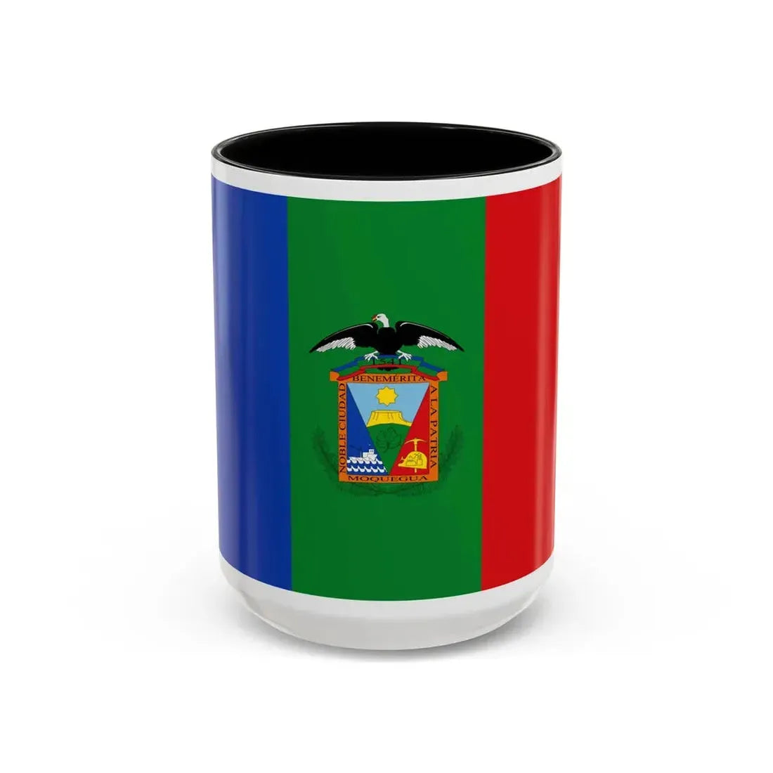 Flag of Moquegua capital of the Moquegua Region Peru - Accent Coffee Mug 15oz Black - Go Mug Yourself