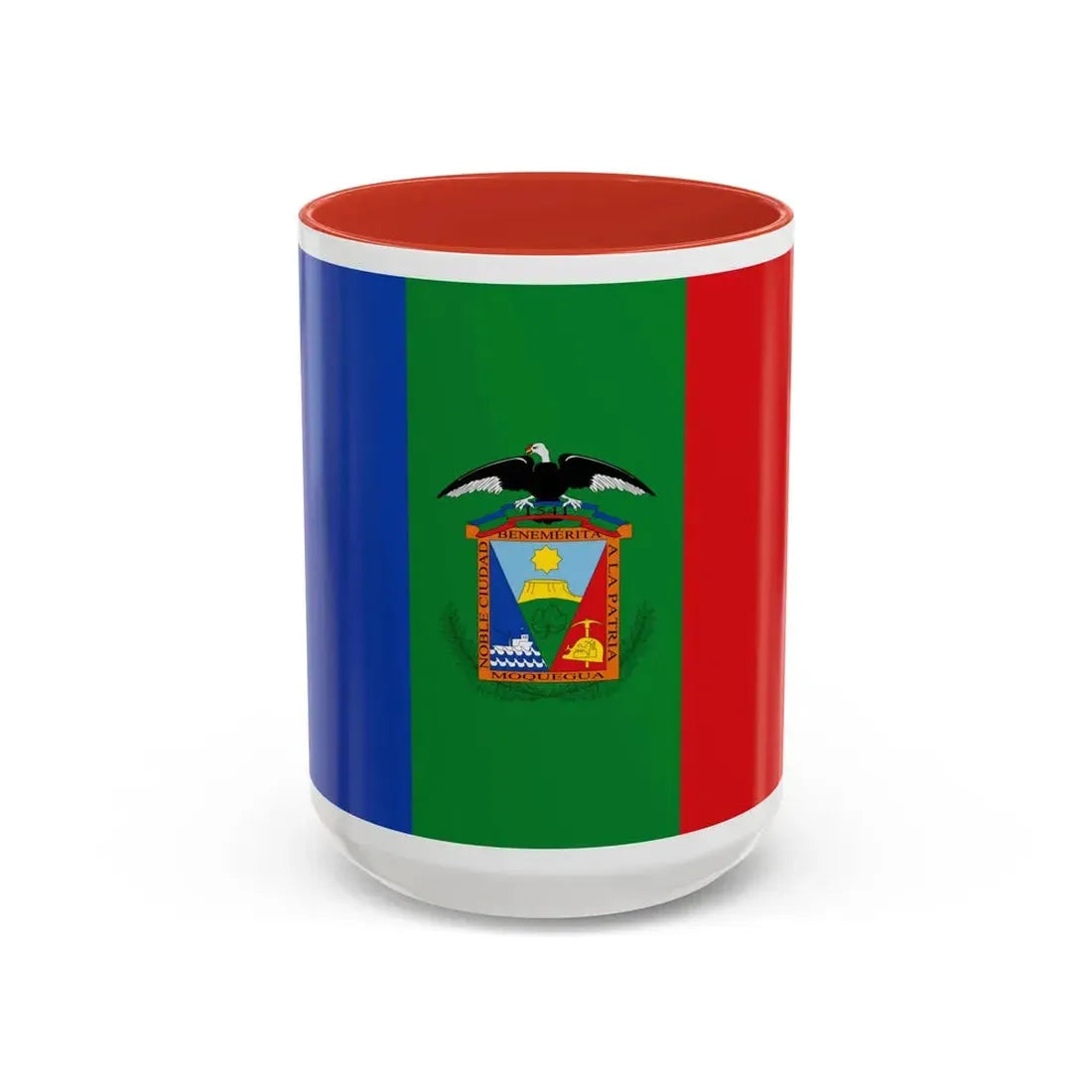 Flag of Moquegua capital of the Moquegua Region Peru - Accent Coffee Mug 15oz Red - Go Mug Yourself