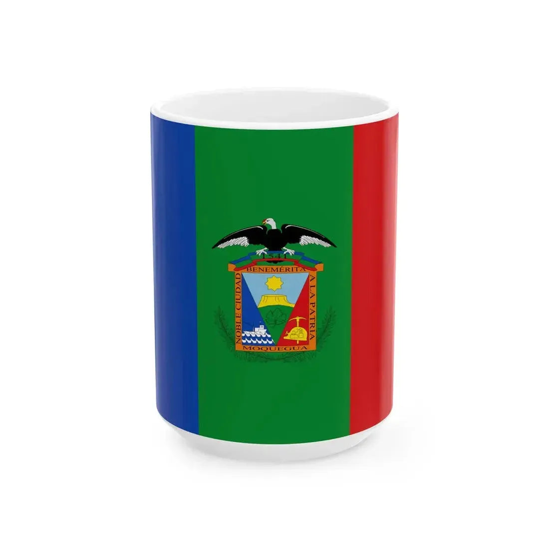 Flag of Moquegua (Peru) White Coffee Mug 15oz - Go Mug Yourself