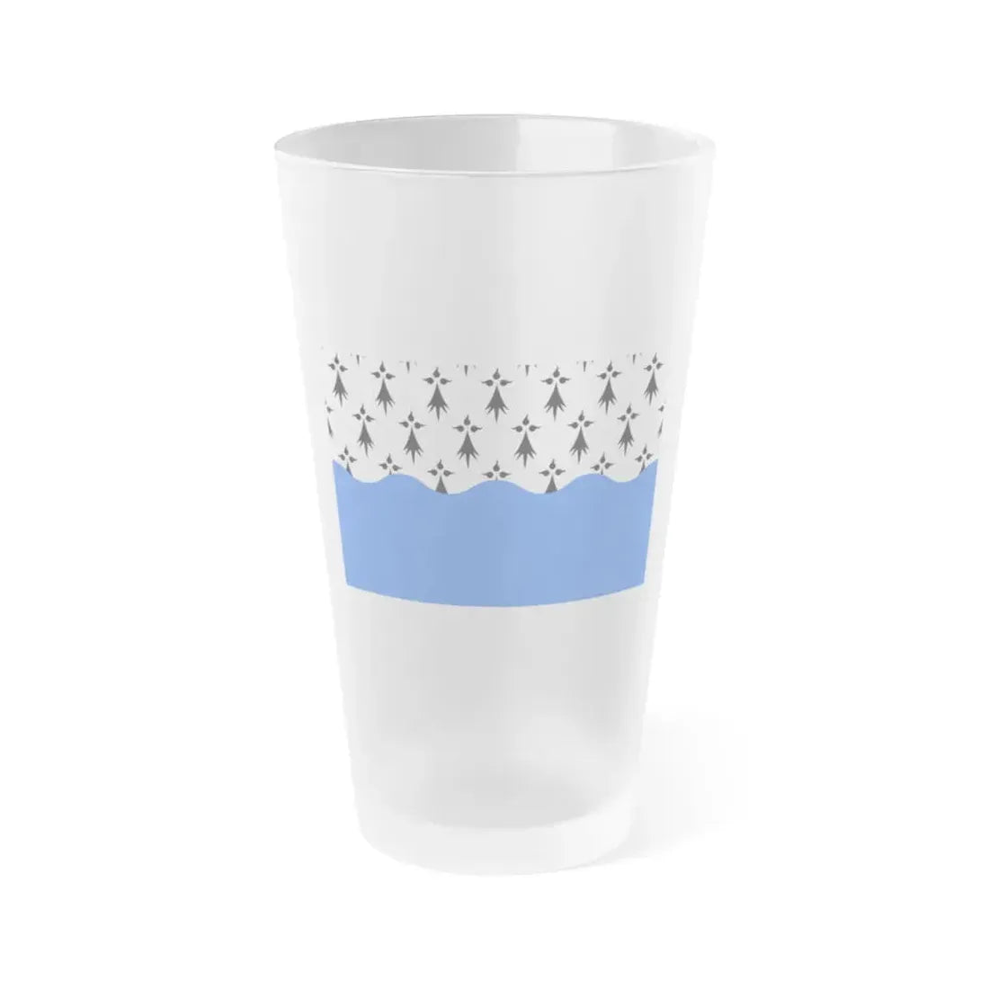Flag of Morbihan France 2 - Frosted Pint Glass 16oz 16oz Frosted - Go Mug Yourself