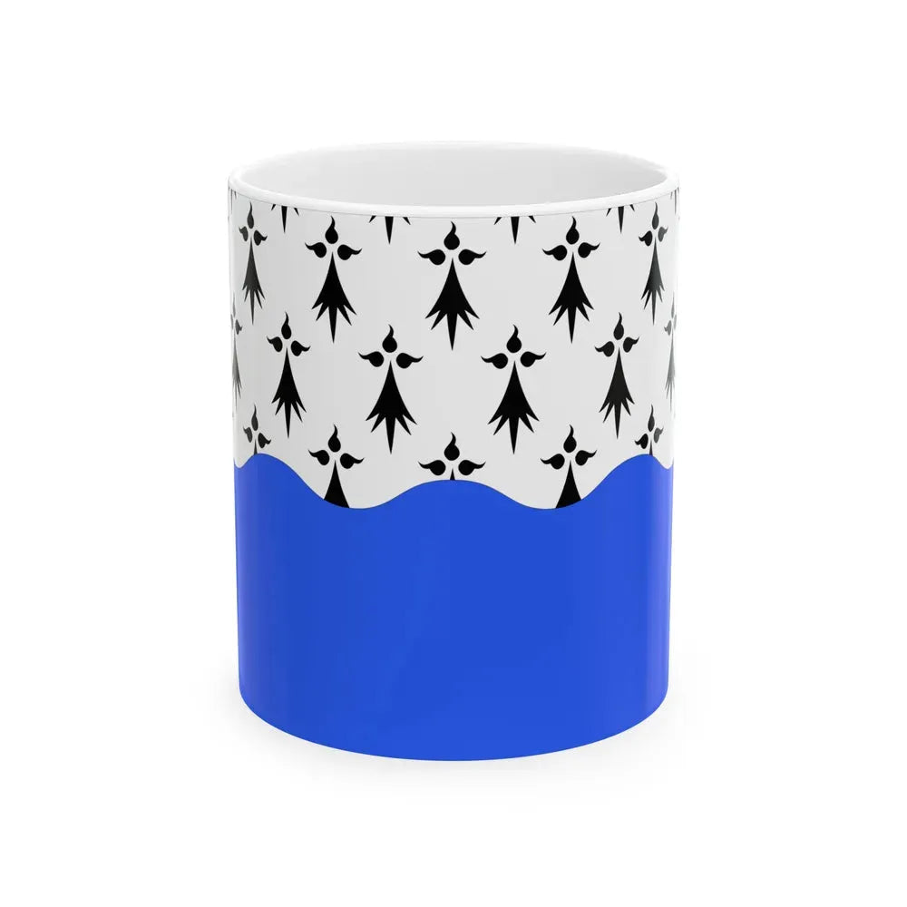Flag of Morbihan France 2 - White Coffee Mug 11oz - Go Mug Yourself