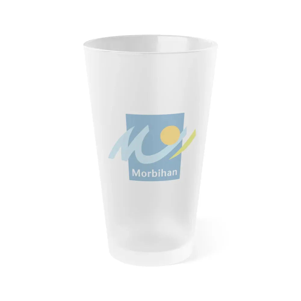 Flag of Morbihan France - Frosted Pint Glass 16oz 16oz Frosted - Go Mug Yourself