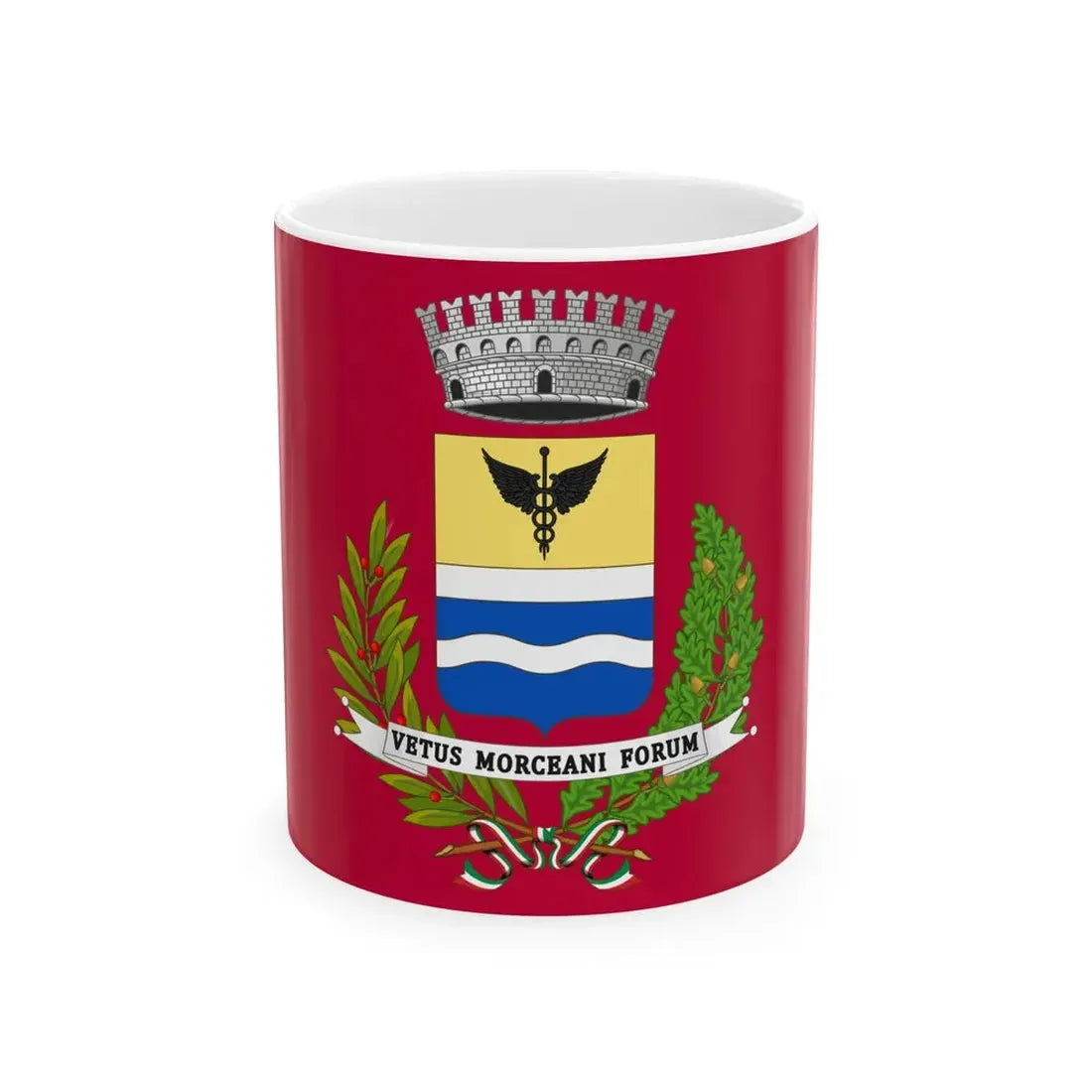 Flag of Morciano di Romagna (Italy) White Coffee Mug 11oz - Go Mug Yourself
