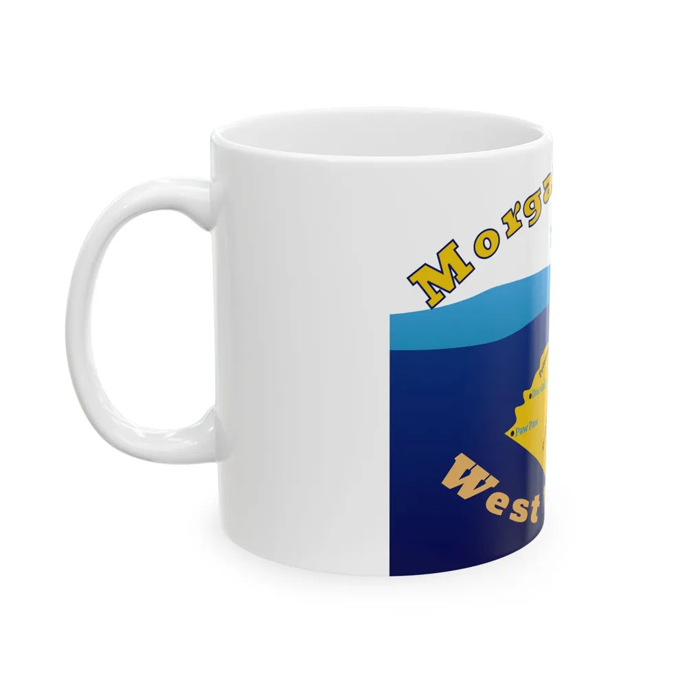 Flag of Morgan County West Virginia (United States) White Coffee Mug - Go Mug Yourself