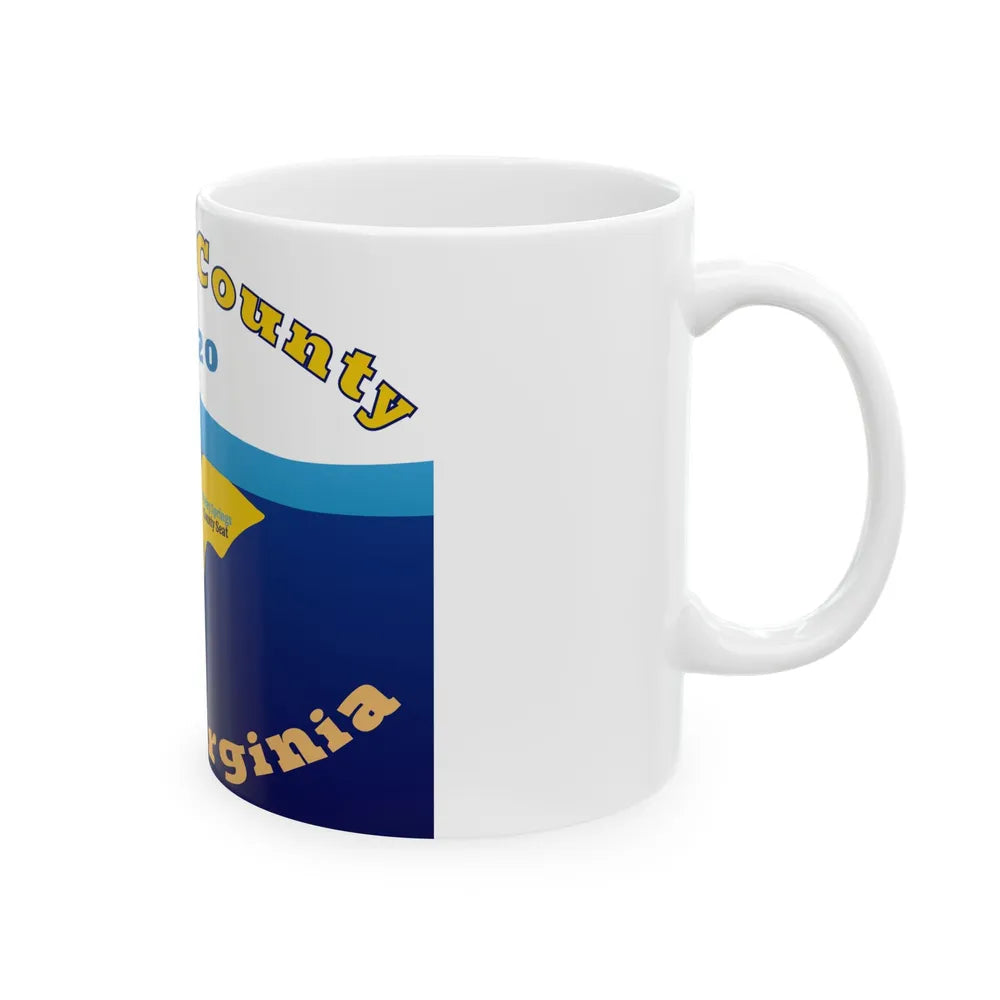Flag of Morgan County West Virginia (United States) White Coffee Mug - Go Mug Yourself