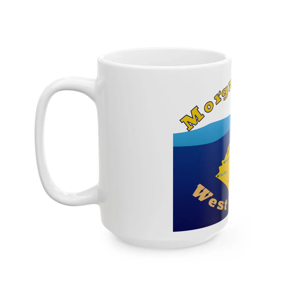 Flag of Morgan County West Virginia (United States) White Coffee Mug - Go Mug Yourself